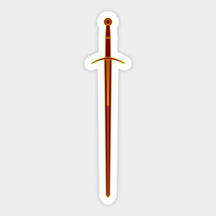 One-and-a-half sword / Bastard sword (garnet) Sticker